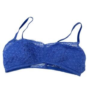 Gap Body Lace Covered Bralette Womens Size 36C Blue